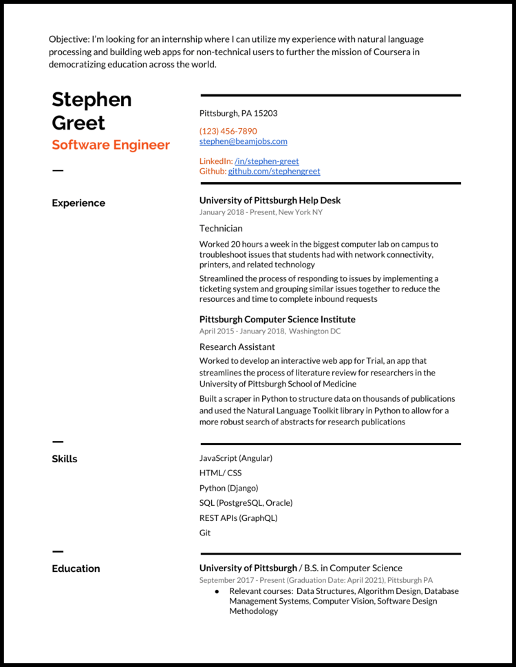 How To Create An Effective Entry Level Software Engineering Resume